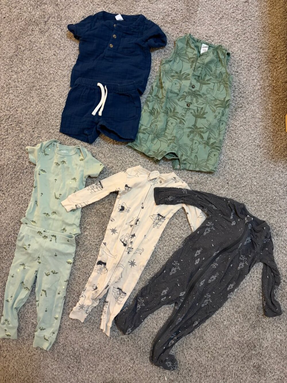 14 item baby boy bundle, size 6-12 months, from Carter's, Old Navy, and more! - Picture 2 of 3